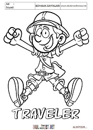 ingilizce boyama sayfaları